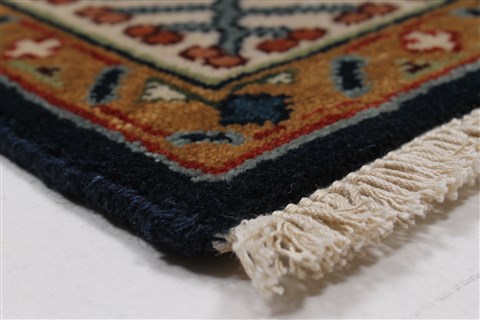 Karajeh Blue Hand Knotted 40 X 60 Area Rug 250-27263 Image 9
