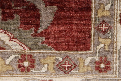 Pishavar Red Hand Knotted 51 X 68 Area Rug 250-27268 Image 11