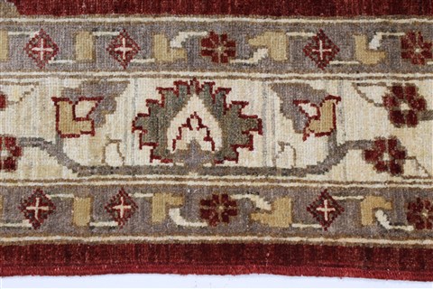 Pishavar Red Hand Knotted 51 X 68 Area Rug 250-27268 Image 5