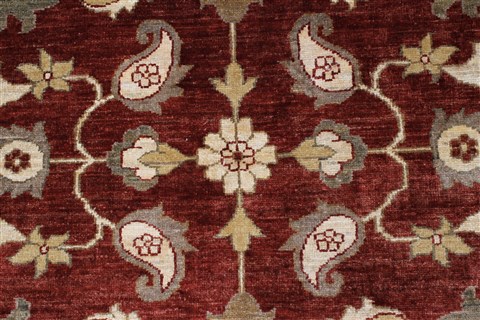 Pishavar Red Hand Knotted 51 X 68 Area Rug 250-27268 Image 6
