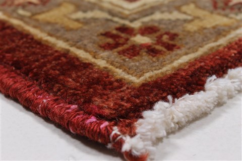 Pishavar Red Hand Knotted 51 X 68 Area Rug 250-27268 Image 8