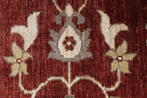 Pishavar Red Hand Knotted 51 X 68 Area Rug 250-27268 Image 9