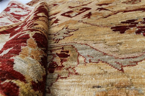 Pishavar Beige Hand Knotted 410 X 63 Area Rug 250-27269 Image 1