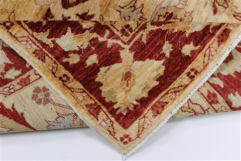 Pishavar Beige Hand Knotted 410 X 63 Area Rug 250-27269 Image 2