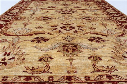 Pishavar Beige Hand Knotted 410 X 63 Area Rug 250-27269 Image 4