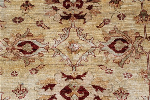 Pishavar Beige Hand Knotted 410 X 63 Area Rug 250-27269 Image 6