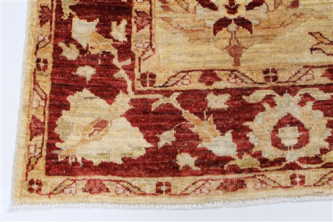 Pishavar Beige Hand Knotted 410 X 63 Area Rug 250-27269 Image 7