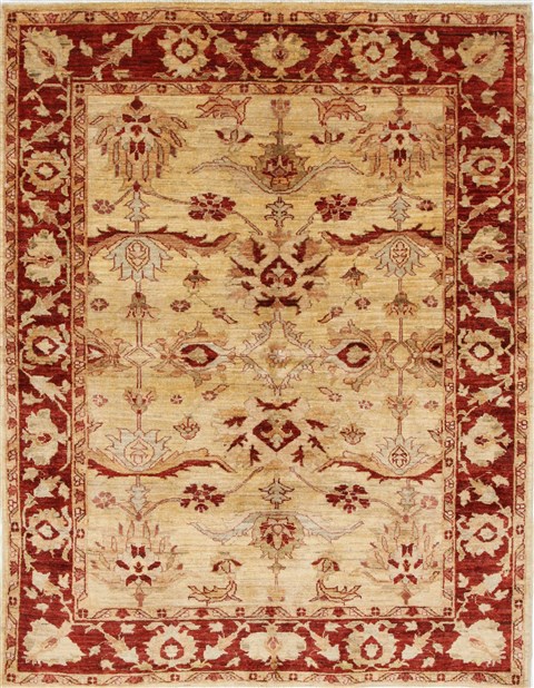 Pishavar Beige Hand Knotted 410 X 63 Area Rug 250-27269 Image 0