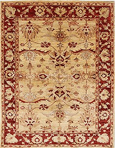 Pishavar Beige Hand Knotted 4'10" X 6'3"  Area Rug 250-27269