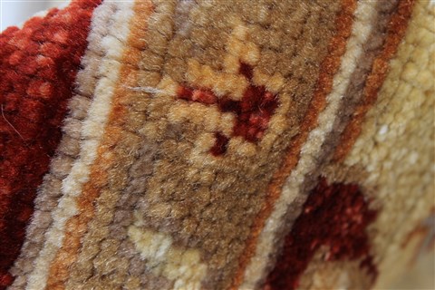 Pishavar Beige Hand Knotted 411 X 511 Area Rug 250-27270 Image 11