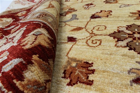 Pishavar Beige Hand Knotted 411 X 511 Area Rug 250-27270 Image 12