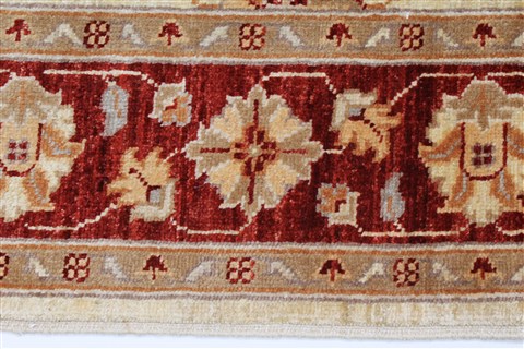 Pishavar Beige Hand Knotted 411 X 511 Area Rug 250-27270 Image 4