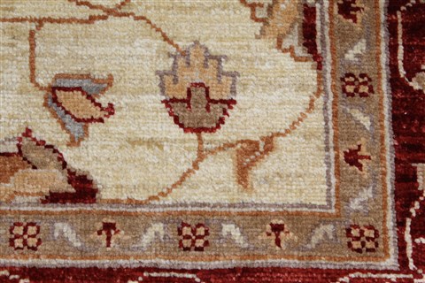 Pishavar Beige Hand Knotted 411 X 511 Area Rug 250-27270 Image 9