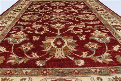 Pishavar Beige Hand Knotted 50 X 69 Area Rug 250-27271 Image 4
