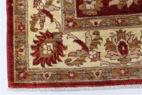 Pishavar Beige Hand Knotted 50 X 69 Area Rug 250-27271 Image 7