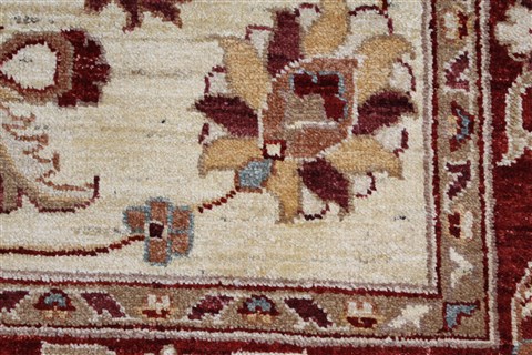 Pishavar Beige Hand Knotted 46 X 64 Area Rug 250-27272 Image 10