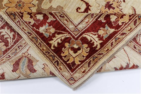 Pishavar Beige Hand Knotted 46 X 64 Area Rug 250-27272 Image 2