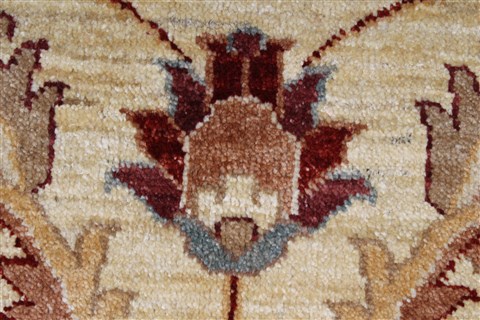 Pishavar Beige Hand Knotted 46 X 64 Area Rug 250-27272 Image 9