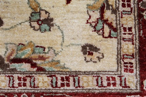 Pishavar Beige Hand Knotted 410 X 67 Area Rug 250-27273 Image 4