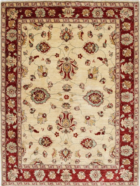Pishavar Beige Hand Knotted 410 X 67 Area Rug 250-27273 Image 0