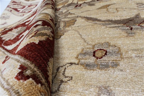 Pishavar Beige Hand Knotted 50 X 63 Area Rug 250-27274 Image 1