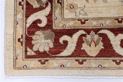 Pishavar Beige Hand Knotted 50 X 63 Area Rug 250-27274 Image 7
