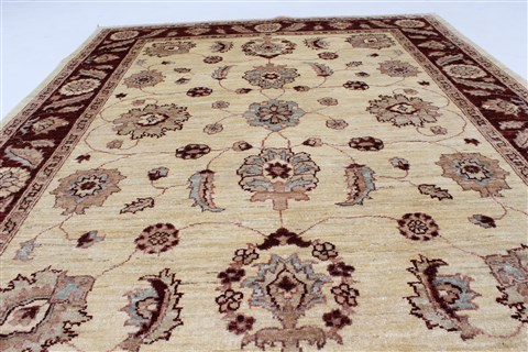 Pishavar Beige Hand Knotted 410 X 64 Area Rug 250-27275 Image 2