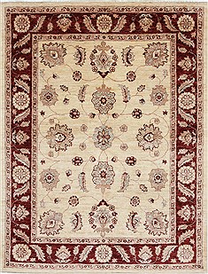 Pishavar Beige Hand Knotted 4'10" X 6'4"  Area Rug 250-27275