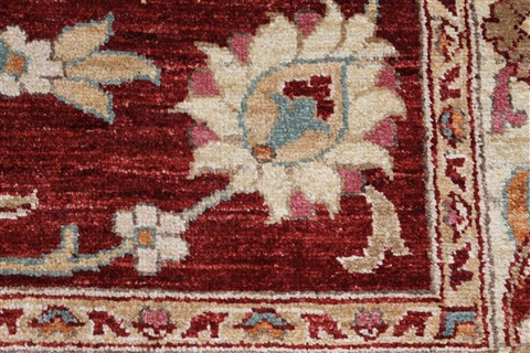 Pishavar Beige Hand Knotted 49 X 69 Area Rug 250-27276 Image 11