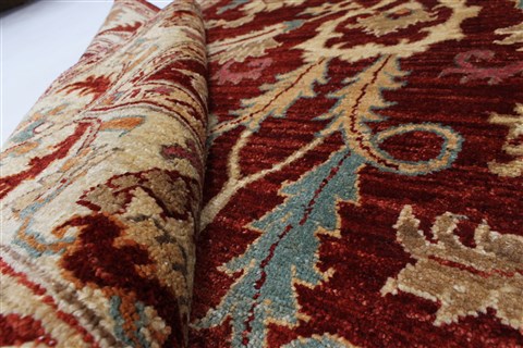 Pishavar Beige Hand Knotted 49 X 69 Area Rug 250-27276 Image 2