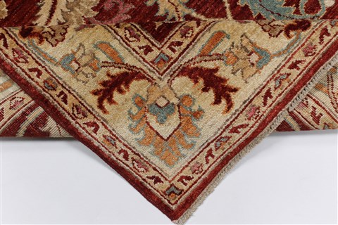 Pishavar Beige Hand Knotted 49 X 69 Area Rug 250-27276 Image 3