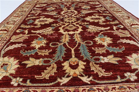 Pishavar Beige Hand Knotted 49 X 69 Area Rug 250-27276 Image 5