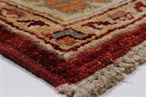 Pishavar Beige Hand Knotted 49 X 69 Area Rug 250-27276 Image 9