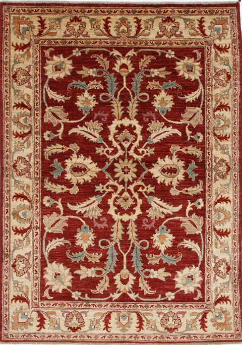 Pishavar Beige Hand Knotted 49 X 69 Area Rug 250-27276 Image 0