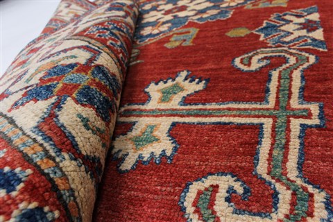 Kazak Red Hand Knotted 39 X 55 Area Rug 250-27280 Image 1