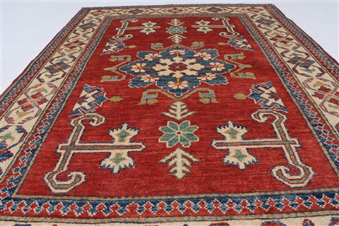 Kazak Red Hand Knotted 39 X 55 Area Rug 250-27280 Image 4