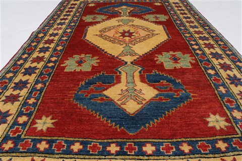 Kazak Red Hand Knotted 36 X 510 Area Rug 250-27283 Image 4
