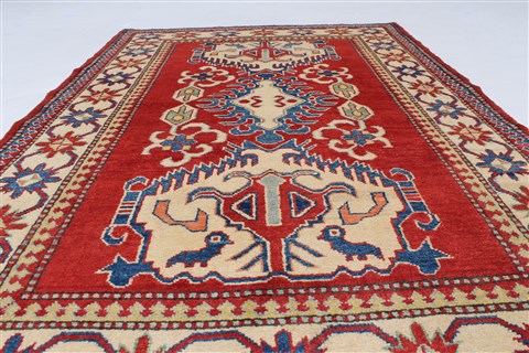 Pishavar Beige Hand Knotted 38 X 54 Area Rug 250-27284 Image 4