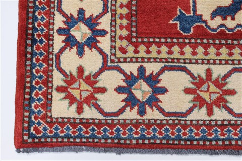 Pishavar Beige Hand Knotted 38 X 54 Area Rug 250-27284 Image 7