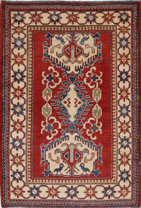 Pishavar Beige Hand Knotted 38 X 54 Area Rug 250-27284 Image 0