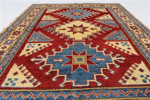 Pishavar Red Hand Knotted 41 X 57 Area Rug 250-27285 Image 5