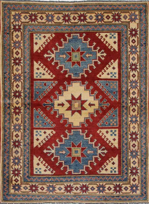 Pishavar Red Hand Knotted 41 X 57 Area Rug 250-27285 Image 0