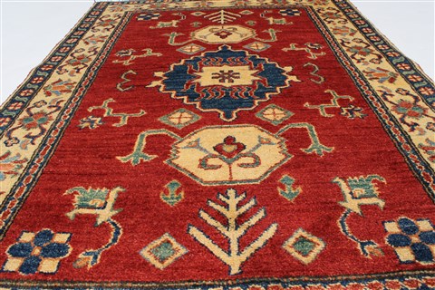 Kazak Red Hand Knotted 37 X 54 Area Rug 250-27286 Image 4