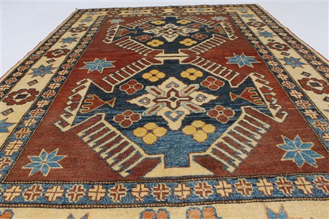 Kazak Brown Hand Knotted 40 X 62 Area Rug 250-27288 Image 3