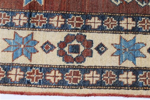 Kazak Brown Hand Knotted 40 X 62 Area Rug 250-27288 Image 4