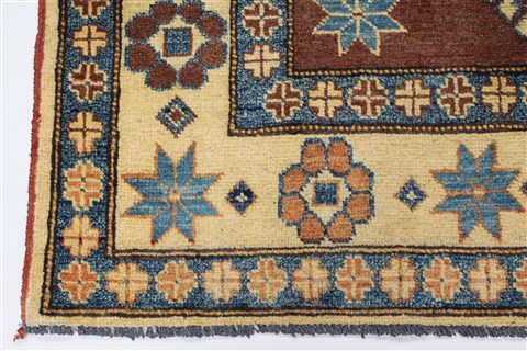 Kazak Brown Hand Knotted 40 X 62 Area Rug 250-27288 Image 6