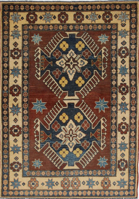 Kazak Brown Hand Knotted 40 X 62 Area Rug 250-27288 Image 0