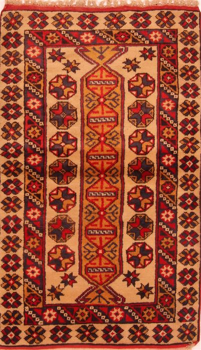 Kazak Beige Hand Knotted 211 X 411 Area Rug 253-27290 Image 0