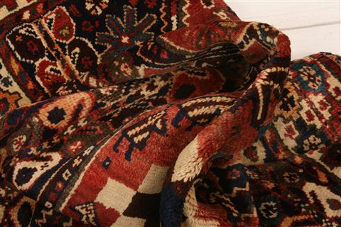 Qashqai Red Hand Knotted 311 X 64 Area Rug 253-27291 Image 2