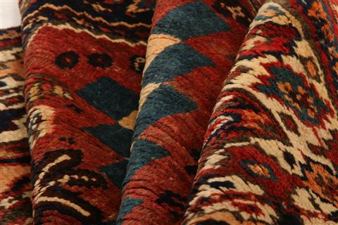 Qashqai Red Hand Knotted 311 X 64 Area Rug 253-27291 Image 3